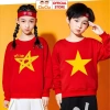 Áo Nỉ Sweater Trẻ Em Hình Cờ Đỏ Sao Vàng - CIUCIU KID Da Cá Dày Dặn Ấm Áp Mềm Mại