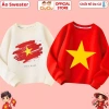 Áo Nỉ Sweater Trẻ Em Hình Cờ Đỏ Sao Vàng - CIUCIU KID Da Cá Dày Dặn Ấm Áp Mềm Mại 2