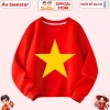 Áo Nỉ Sweater Trẻ Em Hình Cờ Đỏ Sao Vàng - CIUCIU KID Da Cá Dày Dặn Ấm Áp Mềm Mại 5