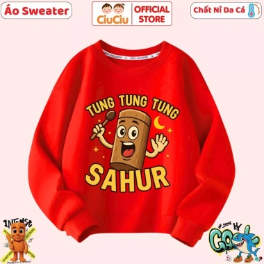 Áo Nỉ Sweater Tung Tung CIUCIU KID cho Bé Trai & Bé Gái, Vải Da Cá Co Dãn, ấm mềm, 9‑35kg, Giá chỉ 160.000đ 4