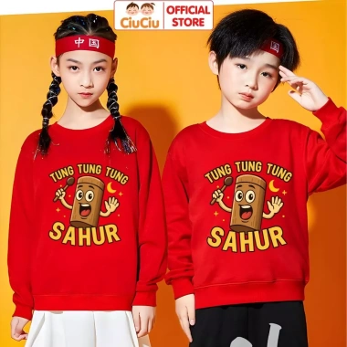 Áo Nỉ Sweater Tung Tung CIUCIU KID cho Bé Trai & Bé Gái, Vải Da Cá Co Dãn, ấm mềm, 9‑35kg, Giá chỉ 160.000đ 5