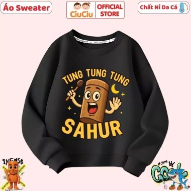Áo Nỉ Sweater Tung Tung CIUCIU KID cho Bé Trai & Bé Gái, Vải Da Cá Co Dãn, ấm mềm, 9‑35kg, Giá chỉ 160.000đ 10