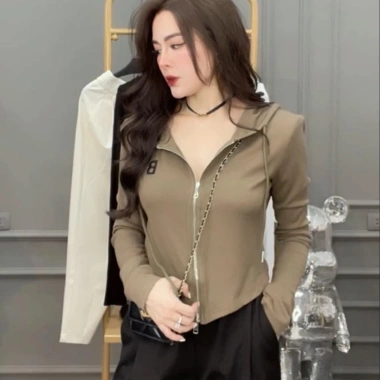 Áo nỉ tăm mũ khoá thêu chữ - Ấm áp, phong cách, giảm còn 124.200₫