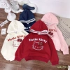 Áo nỉ thu đông bé gái Hàn Quốc Tini Kids, mũ ren hello kitty, 10-30kg, giảm giá 135k 8