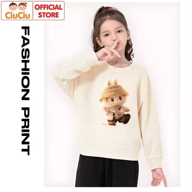 Áo Nỉ Thu Đông Labubu CIUCIU KID cho Bé Trai và Bé Gái - Vải Da Cá co dãn, mềm mại, giữ ấm, giá 160k giảm từ 201.6k 5