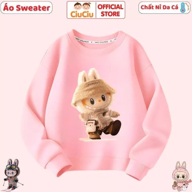 Áo Nỉ Thu Đông Labubu CIUCIU KID cho Bé Trai và Bé Gái - Vải Da Cá co dãn, mềm mại, giữ ấm, giá 160k giảm từ 201.6k 8