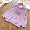 Áo nỉ trẻ em có mũ trùm đầu phong cách Hàn Quốc, cotton nhẹ, giảm giá 390k 3