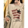 Áo nỉ Xám nữ RTOML Sweater cổ tròn Hàn Quốc Vintage Star 24h giao hàng giá 119.999đ 2