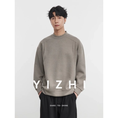 Áo Nỉ YIZHI Cổ 3 Phân Dày Dặn - Pullover Thu Đông Phong Cách Hàn Quốc - Giá 700k