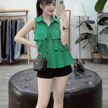 Áo nữ chất đũi sát nách nhiều tầng - Siêu mỏng thoáng, giá chỉ 127.800₫ 3