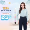 Áo nữ dài tay ASW101-R17 Thái Hòa vải sợi sen – Thanh lịch cho văn phòng, công sở, giảm còn 294.000₫