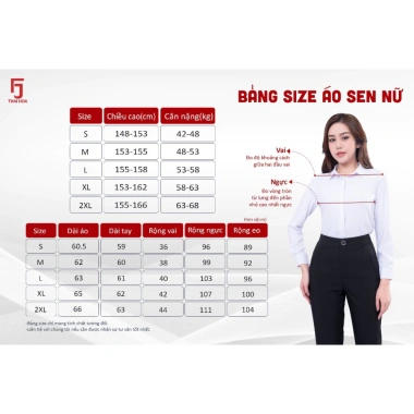 Áo nữ dài tay ASW101-R17 Thái Hòa vải sợi sen – Thanh lịch cho văn phòng, công sở, giảm còn 294.000₫