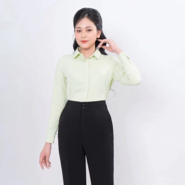 Áo nữ dài tay ASW101-R17 Thái Hòa vải sợi sen – Thanh lịch cho văn phòng, công sở, giảm còn 294.000₫