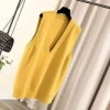 Áo Nữ Không Tay Dệt Kim Plus 2.023 Mùa Xuân Hàn Quốc Phong Cách Phương Tây Cổ V 4