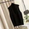 Áo Nữ Không Tay Dệt Kim Plus 2.023 Mùa Xuân Hàn Quốc Phong Cách Phương Tây Cổ V 5