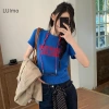 Áo Nữ LUImo Mỏng Tay Ngắn Cổ Chữ O Chui Đầu Mùa Hè Sang Trọng, Thêu Chữ Dệt Kim - Giá chỉ 63.828đ 6