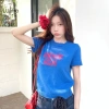 Áo Nữ LUImo Mỏng Tay Ngắn Cổ Chữ O Chui Đầu Mùa Hè Sang Trọng, Thêu Chữ Dệt Kim - Giá chỉ 63.828đ 9