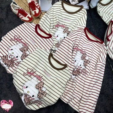 Áo Nữ Nỉ Hello Kitty Nơ Beo Lông Nhung Dễ Thương, Mềm Mịn, Giá Ưu Đãi 408.500 VND