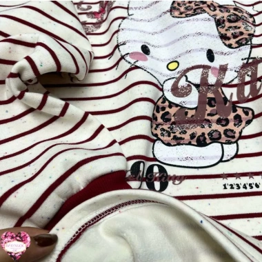 Áo Nữ Nỉ Hello Kitty Nơ Beo Lông Nhung Dễ Thương, Mềm Mịn, Giá Ưu Đãi 408.500 VND