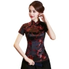 Áo nữ phong cách Trung Quốc cổ đứng nút đĩa tay ngắn họa tiết in độc đáo - Giá 276.462 VND 10
