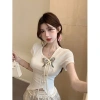Áo ôm nữ Trung Quốc cổ sườn xám, Trung Thu lễ tết, xinh xắn, chỉ 35.000₫ 6
