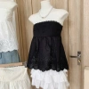 Áo Ống Babydoll Thô Boi Thêu Hoa - Ngực Ren, Lưng Chun Co Dãn, Fit Dáng Đẹp 175k 5