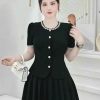 Áo Peplum A85 HTK Lady Cổ Tròn Ngọc - Tay Cộc Thanh Lịch, Tôn Dáng, Giá 159k - Sang Trọng 2