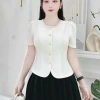 Áo Peplum A85 HTK Lady Cổ Tròn Ngọc - Tay Cộc Thanh Lịch, Tôn Dáng, Giá 159k - Sang Trọng 5