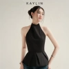 Áo peplum KAYLIN cổ yếm vải Kate lụa mềm - Thanh lịch BST Tháng 10 2.025 giảm giá 2
