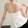 Áo peplum KAYLIN cổ yếm vải Kate lụa mềm - Thanh lịch BST Tháng 10 2.025 giảm giá 4