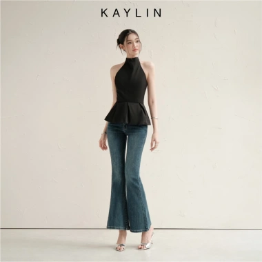 Áo peplum KAYLIN cổ yếm vải Kate lụa mềm - Thanh lịch BST Tháng 10 2.025 giảm giá 9