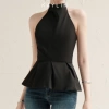 Áo peplum KAYLIN cổ yếm vải Kate lụa mềm - Thanh lịch BST Tháng 10 2.025 giảm giá 10