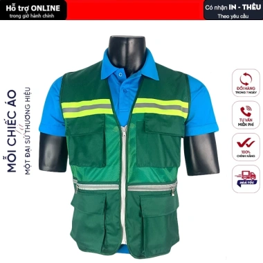 Áo phản quang gile bảo hộ lưới siêu thoáng, mỏng nhẹ, giá 120k cho kỹ sư công nhân 9