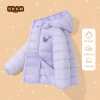 Áo phao bé gái mùa đông ấm áp có mũ, in trái tim Unisex đa năng - Giá chỉ 299k