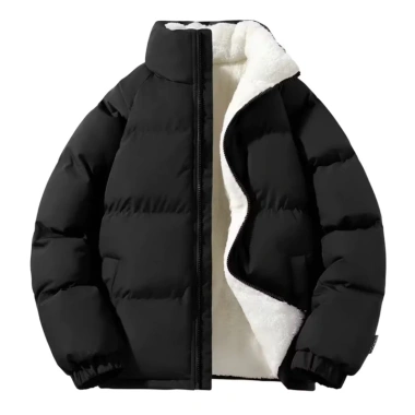 Áo Phao Béo Nam Nữ 3 Lớp Lót Lông Cừu Phong Cách Hàn Quốc Đa Màu Size M L XL Cổ Vải ấm 169k