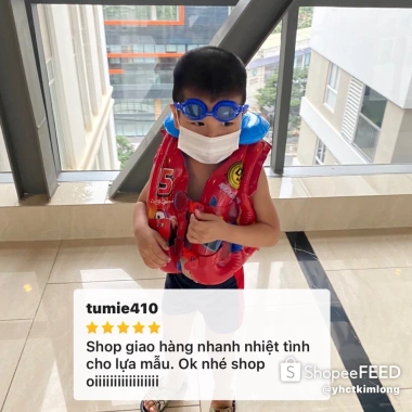 Áo phao bơi bơm hơi cho bé 10-30kg (2-10 tuổi) nhiều màu, hoạt hình dễ thương, 120k 2