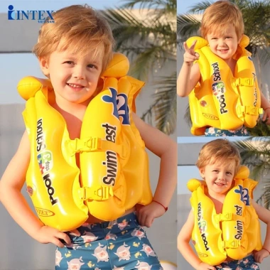 Áo phao bơi cá cho bé 1-3 tuổi INTEX 59.661, chịu trọng lượng dưới 18kg, giá chỉ 102.000 VNĐ