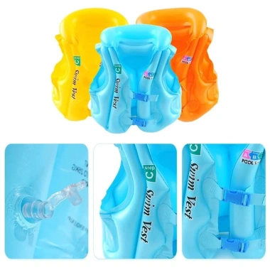 Áo phao bơi trẻ em PVC dày tăng lực nổi, an toàn hỗ trợ tập luyện - Giá 47.000₫