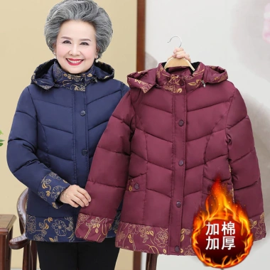 Áo phao bông nữ trung niên dáng đứng, ấm áp, tôn dáng cho mẹ và bà