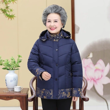 Áo phao bông nữ trung niên dáng đứng, ấm áp, tôn dáng cho mẹ và bà