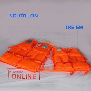 Áo Phao Cứu Hộ Siêu Nhẹ - Kèm Kèn Thổi, Miếng Phản Quang An Toàn, Giá 120k