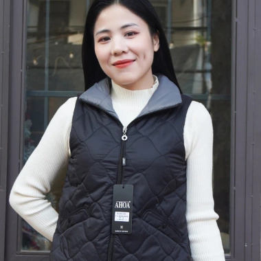 Áo Phao Ghile Nữ Cổ Cao Trần Bông Cao Cấp Dáng Ngắn AHOA GL01 - Giá 404.000₫ 7
