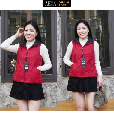 Áo Phao Ghile Nữ Cổ Cao Trần Bông Cao Cấp Dáng Ngắn AHOA GL01 - Giá 404.000₫ 10