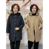 Áo phao nữ dài lót bông trần trám D09 - Áo khoác mùa đông cho mẹ trung niên, 416.000₫