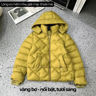 Áo Phao Nữ Lông Vũ Siêu Nhẹ KIUTI Quảng Châu - Mũ Tháo Rời, Hai Mặt Ấm Áp, Giá chỉ 230.000₫ 3