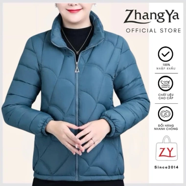 Áo Phao Nữ Trung Niên Cao Cấp Hàng Quảng Châu - Giữ Ấm, Chất Liệu Mềm Mại Zhang Ya 449k