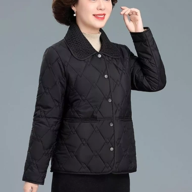 Áo phao trung niên nữ HAFA H59 chần bông giữ nhiệt, thanh lịch, giá 250k, quà tặng mẹ 3