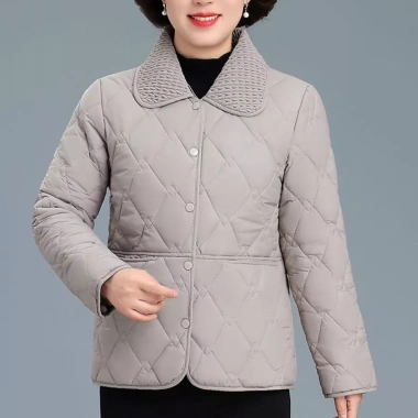 Áo phao trung niên nữ HAFA H59 chần bông giữ nhiệt, thanh lịch, giá 250k, quà tặng mẹ 5