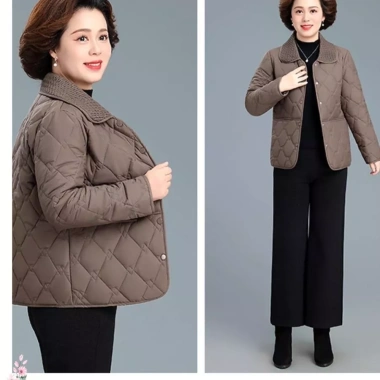 Áo phao trung niên nữ HAFA H59 chần bông giữ nhiệt, thanh lịch, giá 250k, quà tặng mẹ 7