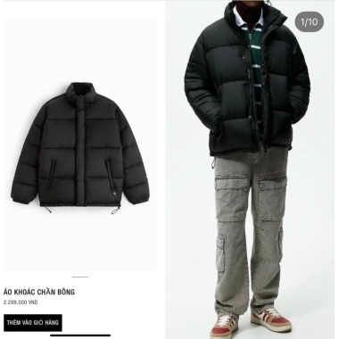 Áo Phao ZA.RA Basic Chính Hãng - Puffer Jacket ấm áp, giảm giá 540k